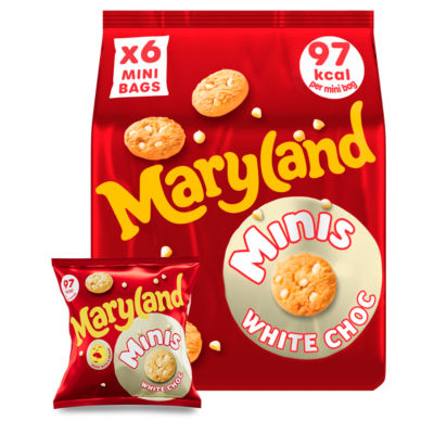 Maryland Minis White Choc 6 x 19.8g (118.8g)