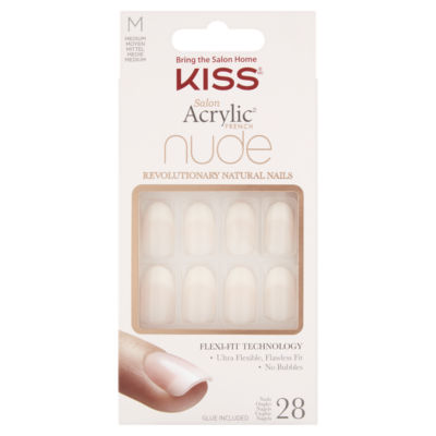 Kiss 28 Medium Nude Nails