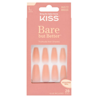 Kiss Bare But Better 28 Long TruNude Sculpted Nail Shades