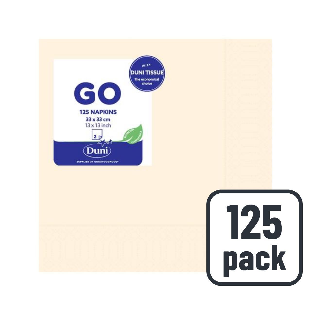 Cream Compostable Paper Napkins 125 per pack