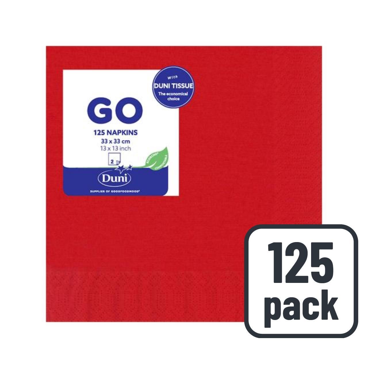 Red Compostable 2 Ply Paper Napkins