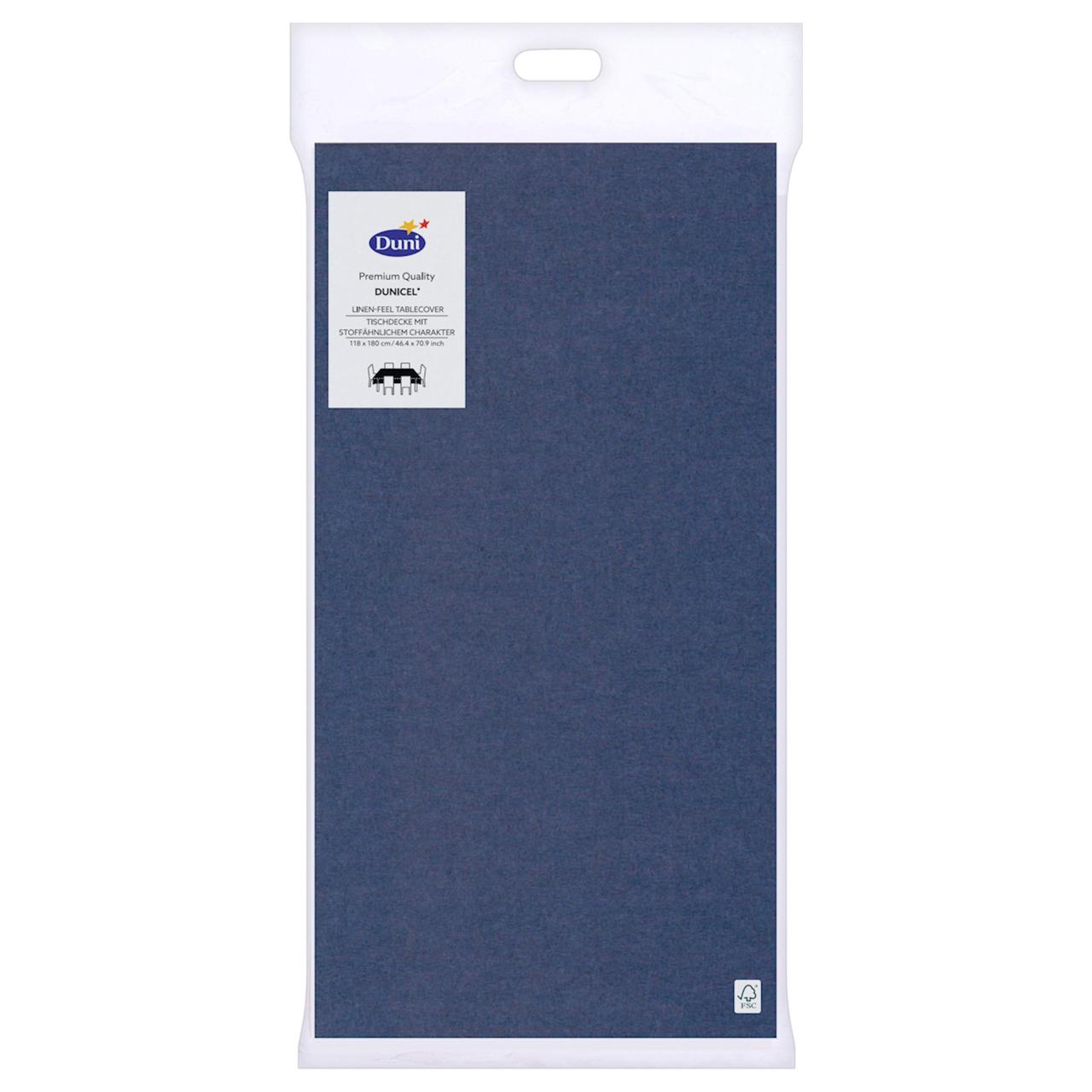 Dark Blue Dunicel Table Cover 118x180cm 