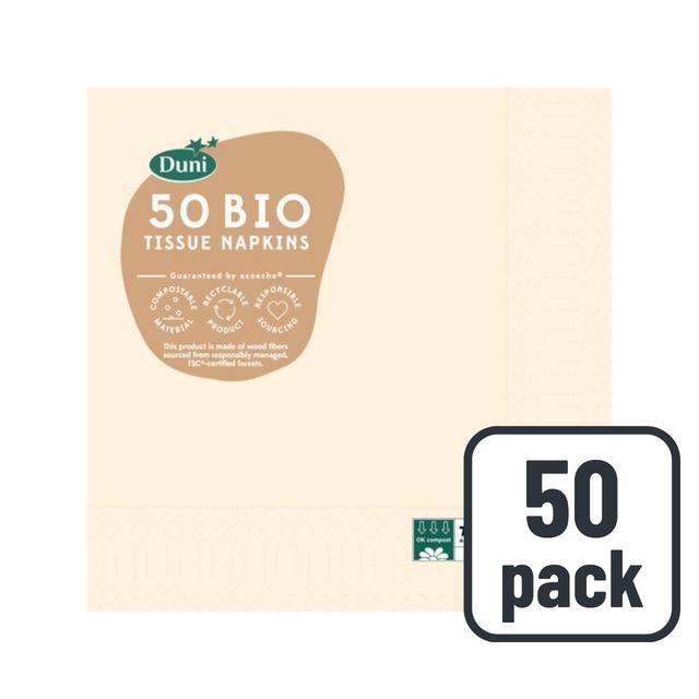 Cream Compostable Paper Napkins 50 per pack