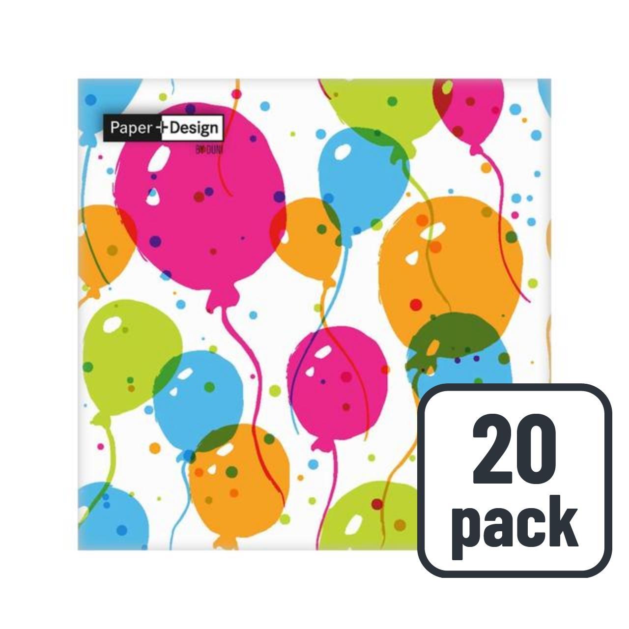 Balloons Paper Napkins 20 per pack