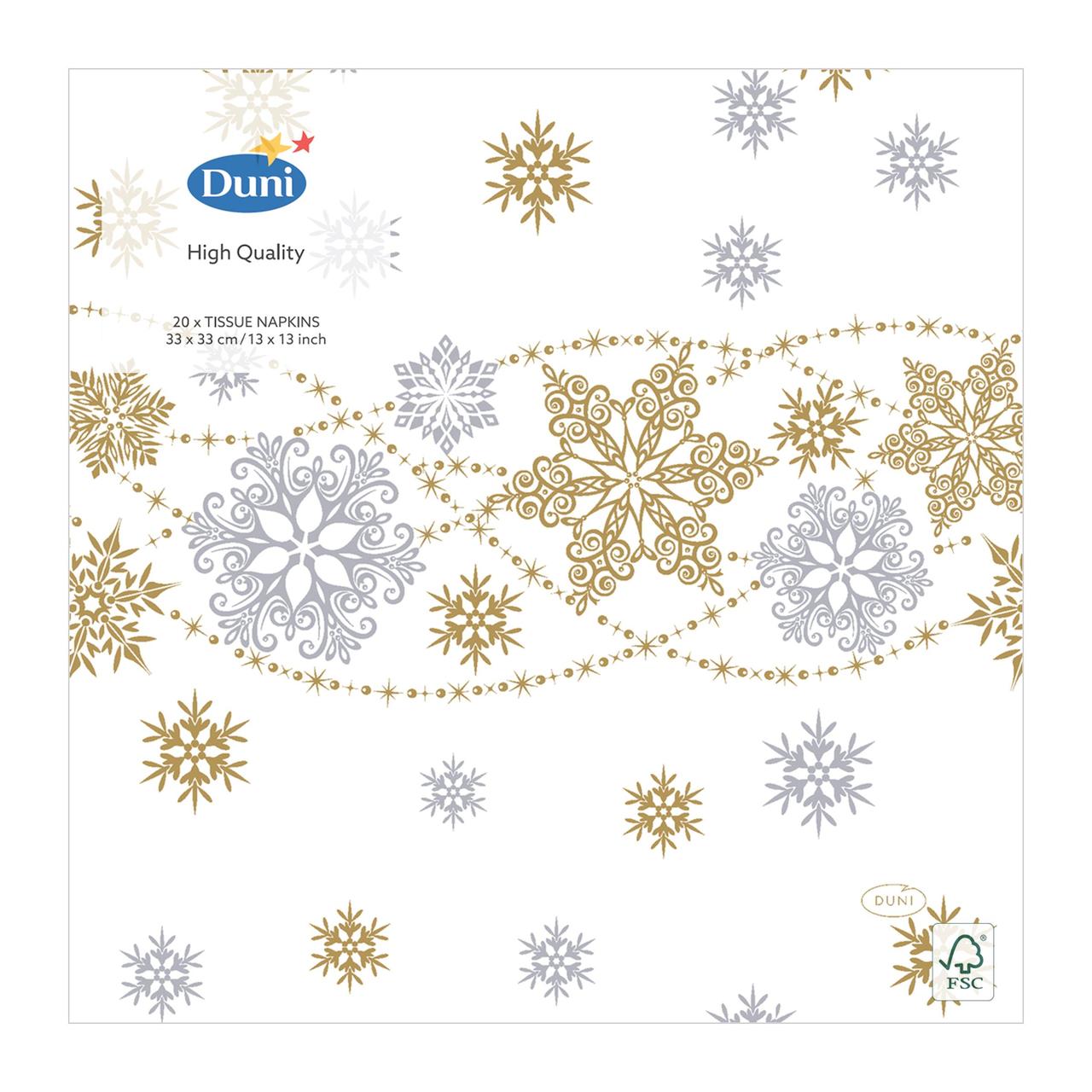 Snow Glitter Christmas Napkins