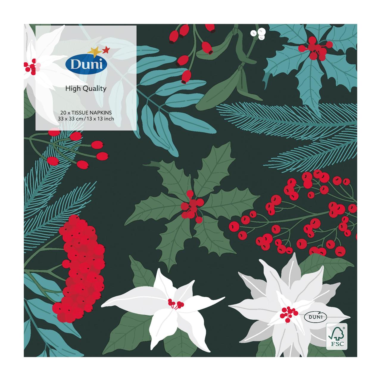 Christmas Floral Napkins