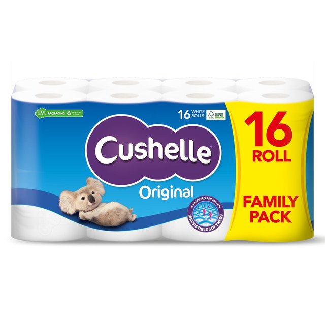 Cushelle Toilet Tissue, White x16 Rolls