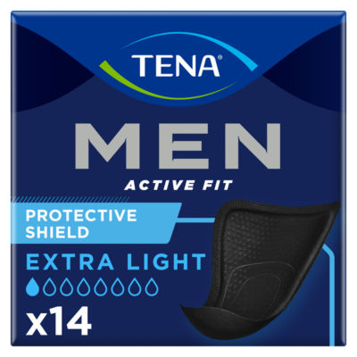 Tena Men Active Fit Absorbent Shield  Incontinence pad 14 pack -  HelloSupermarket