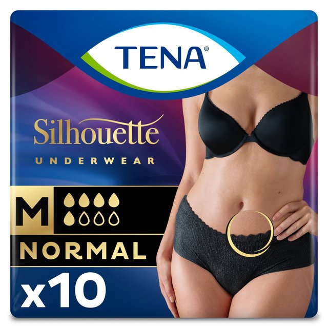 TENA Silhouette Black Incontinence Pads 18 pack