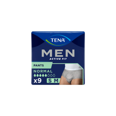 Tena Men Active Fit Pants Normal S/M | Incontinence Underwear 9 pack