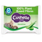 Cushelle Fresh Sensitive Aloe Vera Flushable Moist Toilet Tissue Wipes x38