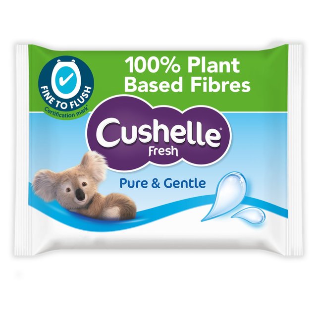 Cushelle Moist Pure & Gentle Flushable Toilet Tissue Wipes  38 per pack