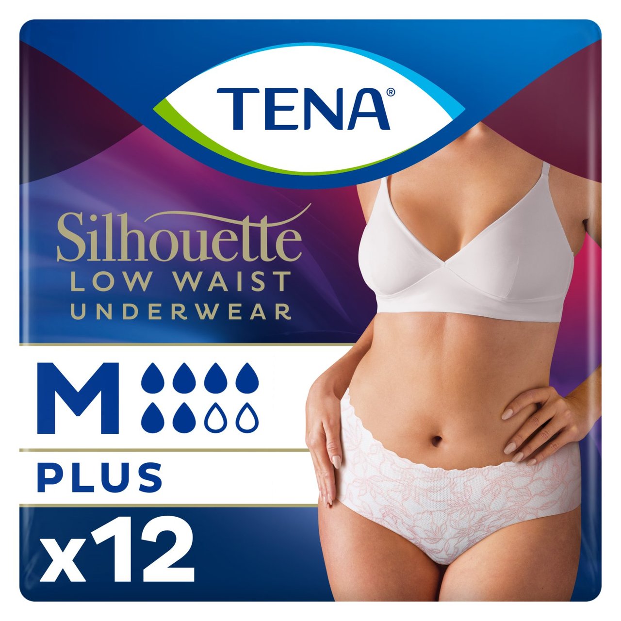 Tena Silhouette Incontinence Pants White M 12 Pack