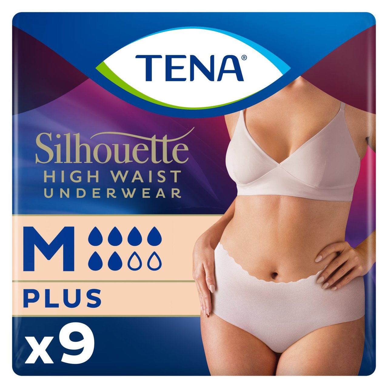 Tena Silhouette Incontinence Pants Cream M 9 Pack 