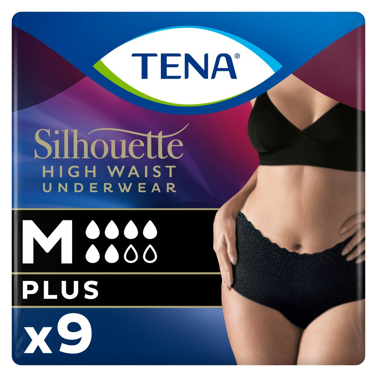 Tena Silhouette Incontinence Pants Black Medium  9 per pack