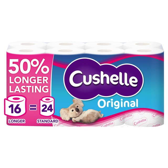 Cushelle Original Toilet Tissue Regular Rolls  16 per pack