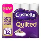 Cushelle Quilted Toilet Rolls 50% More Sheets x12