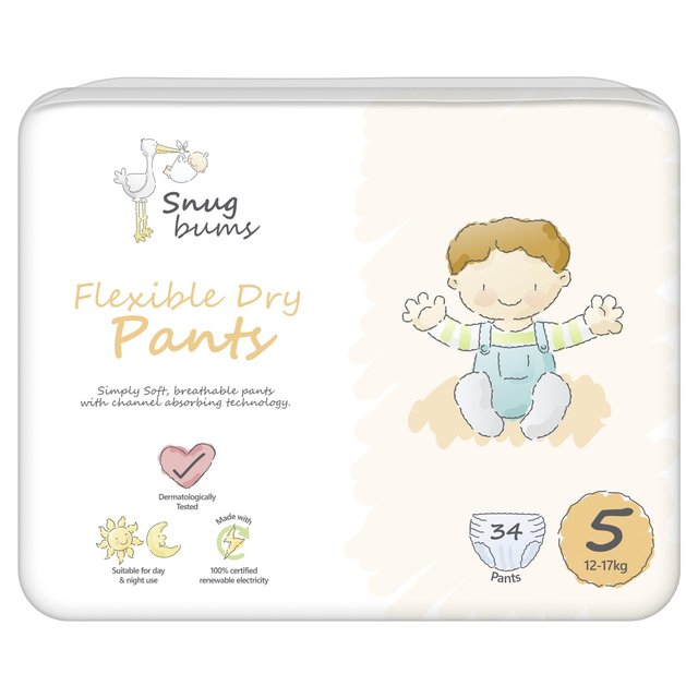 Snugbums Nappy Pants Size 5  34 per pack