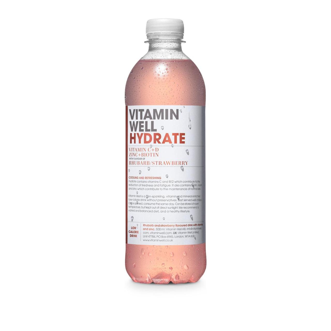 Vitamin Well Water Hydrate Rhubarb & Strawberry