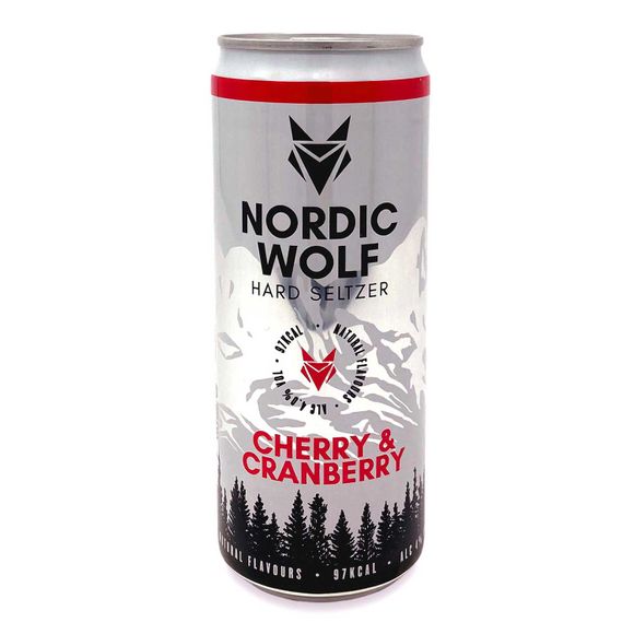 Nordic Wolf Hard Seltzer - Cranberry & Cherry 330ml