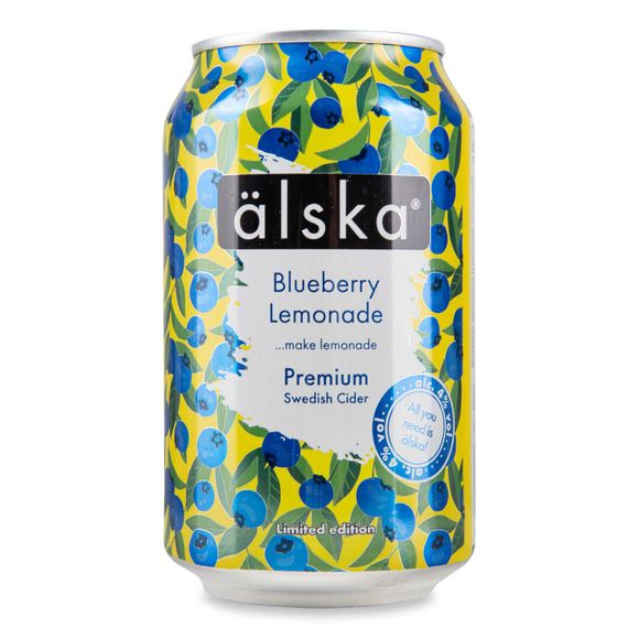 Älska Limited Edition Blueberry Lemonade Premium Swedish Cider 330ml