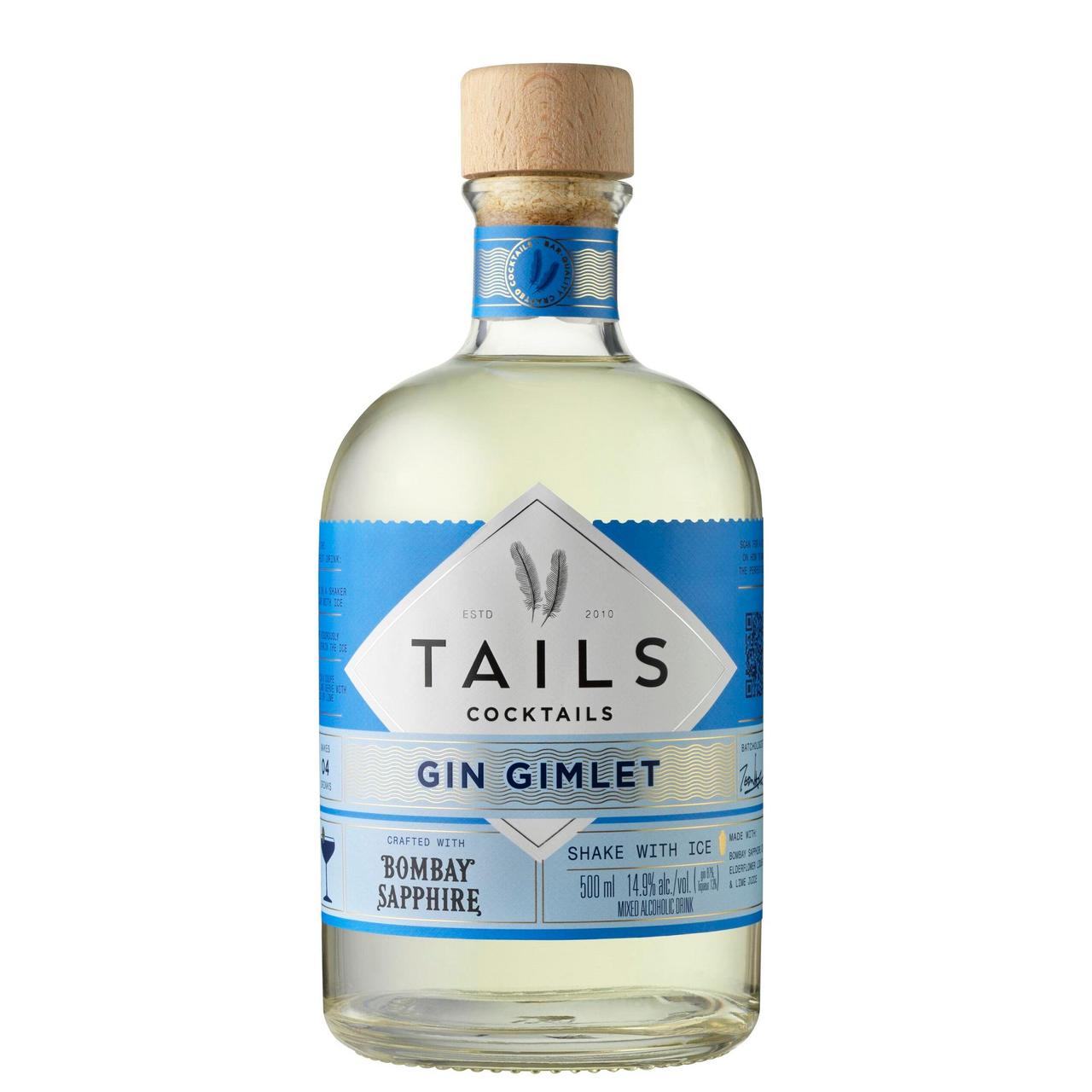 Tails Cocktails Bombay Sapphire Gin Gimlet Premixed Cocktail 