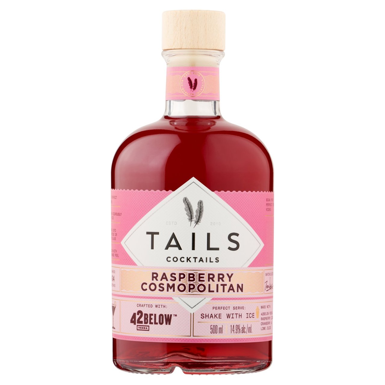 Tails Cocktails Raspberry Cosmopolitan Premixed Vodka Cocktail