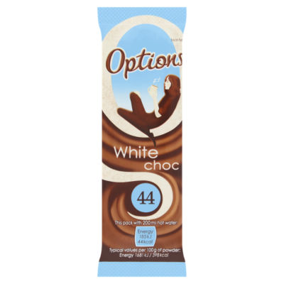 Options Instant White Choc Sachet