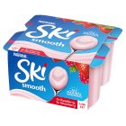 Ski Smooth Raspberry & Strawberry Yogurts 4 x 120g