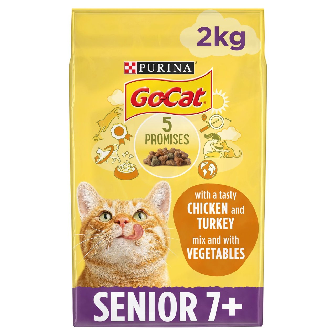 Go-Cat Senior Dry Cat Food Chicken Rice and Veg