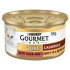 Gourmet Gold Casserole in Gravy Duck and Turkey Wet Cat Food 85g