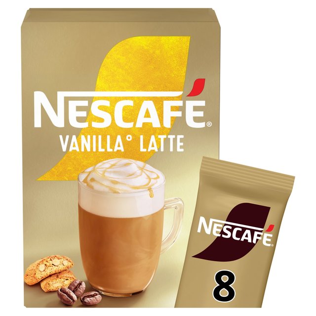 Nescafe Gold Vanilla Latte Coffee 8 Sachets x 18.5g 148g