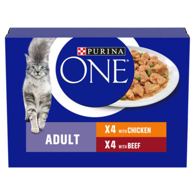 Purina ONE Adult Chicken and Beef 8 x 85g