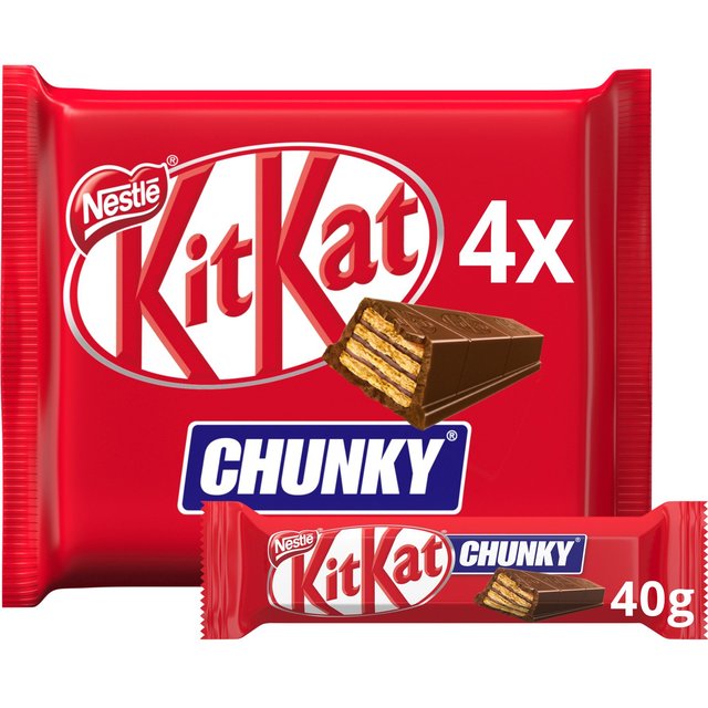 Kit Kat Chunky Milk Chocolate Bar Multipack 4 Pack 160g - HelloSupermarket