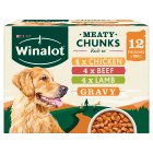 Winalot Meaty Chunks Mixed In Gravy Wet Dog Food  12 x 100g