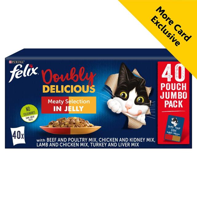 Felix Doubly Delicious Meat Selection in Jelly Wet Cat Food 