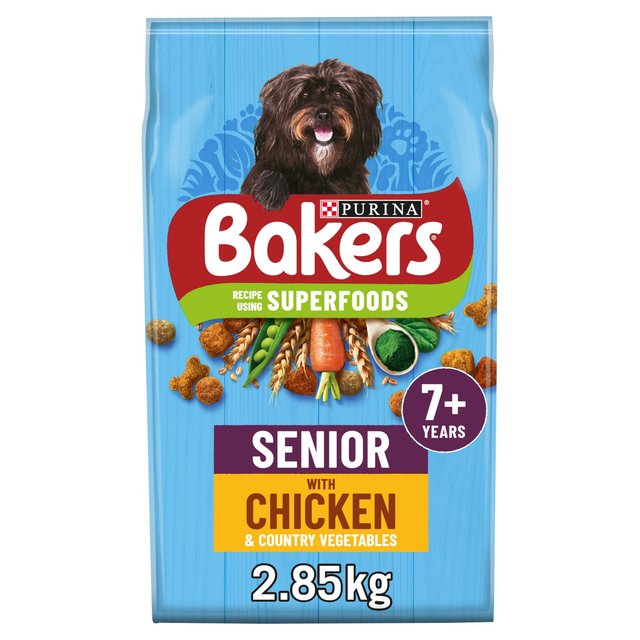 Bakers Senior Dry Dog Food Chicken & Veg 2.85kg