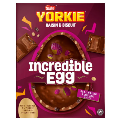 Yorkie Raisin & Biscuit Milk Chocolate Incredible Easter Egg