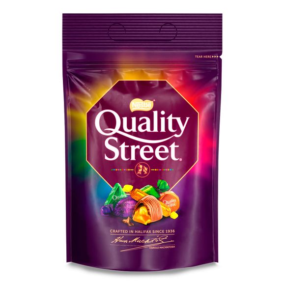 Quality Street Christmas Chocolate Toffee & Cremes Sharing Pouch 435g