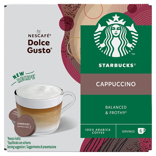 Starbucks Cappuccino by Nescafe Dolce Gusto Coffee Pods x 6 120g