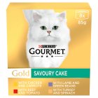 Gourmet Gold Savoury Cake Meat And Veg Variety Wet Cat Food  8 x 85g