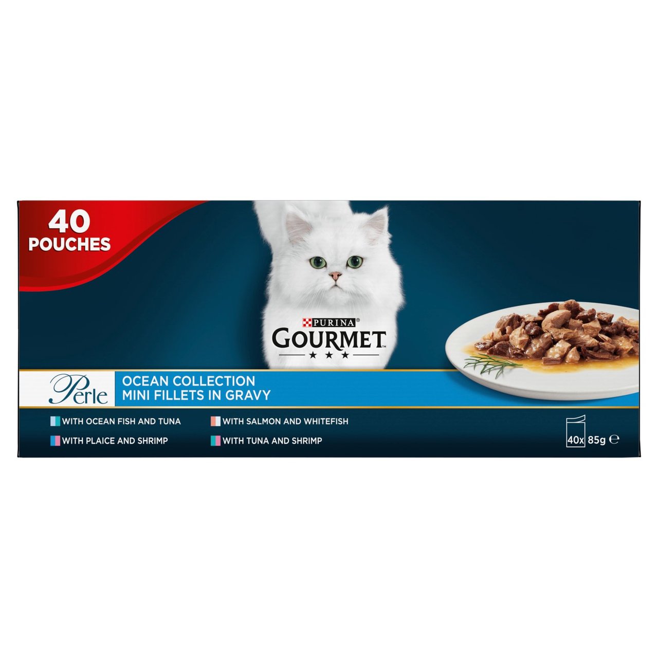 Gourmet Perle Ocean Collection Wet Cat Food 40 x 85g