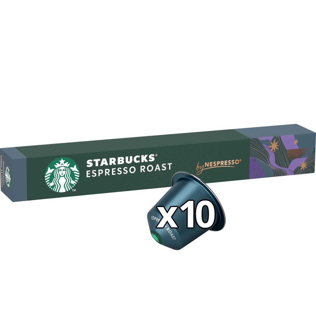 Starbucks by Nespresso Dark Espresso Roast Coffee Capsules 10 per pack