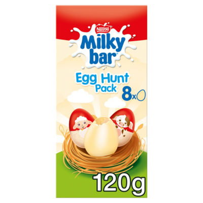 Milkybar White Chocolate Easter Egg Hunt Carton