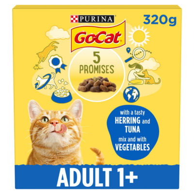 Go-Cat Herring And Tuna Dry Cat Food  320g