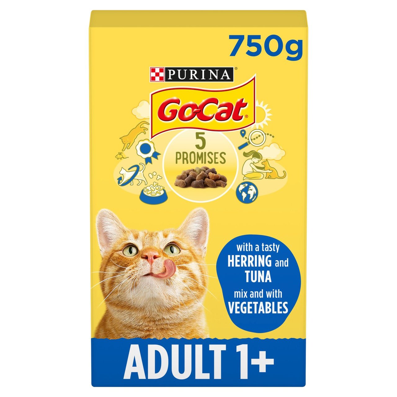 Go-Cat Herring And Tuna Dry Cat Food 750g