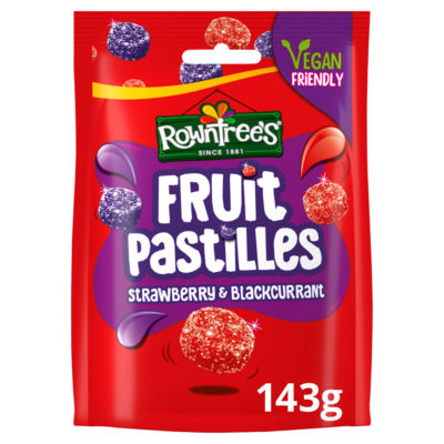 Rowntree's Fruit Pastilles Strawberry & Blackcurrant Sweets Sharing Pouch