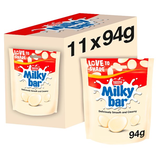 Milkybar White Chocolate Giant Buttons Sharing Pouch 94g