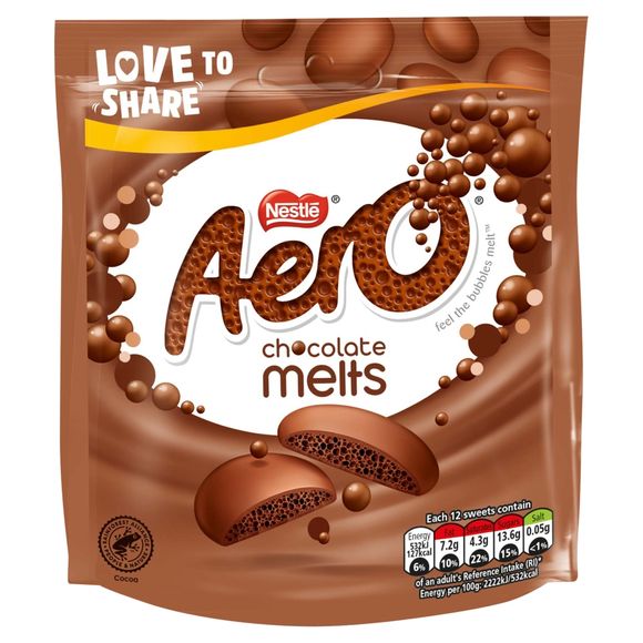 Aero Melts Milk Chocolate Sharing Bag  92g