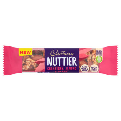 Cadbury Nuttier Cranberry, Almond & Peanut Chocolate Bar